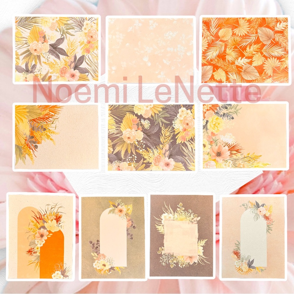 🪷Stationary Card Set 🌸 Floral Theme 🌺 10 Designs